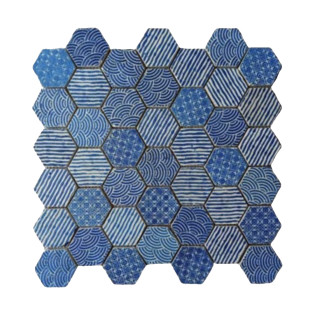  موزايك هيكسا أزرق 30  × 36 سم 