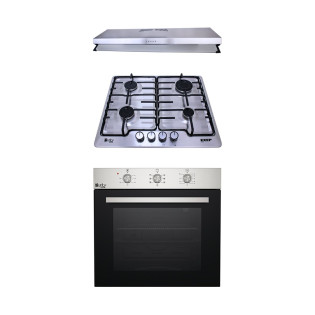 Purity Hood 60 Cm with Gas Hob 60 Cm and Gas Oven 60 Cm