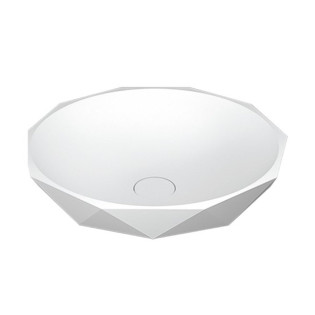  حوض فوق سطح دائري سانيبيور رومبو 45 سم أبيض 