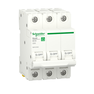 Schneider Electric Resi9 MCB Circuit Breakers 3 Pole 63 Amp