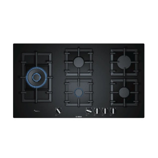 مسطح غاز 90 سم بوش سيرس 6 اسود زجاج