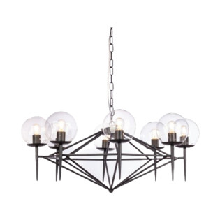 Kandil Chandelier 100 X 100 Cm 8 Bulbs Black  
