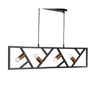 معلقة قنديل 100 سم 4 لمبة اسود