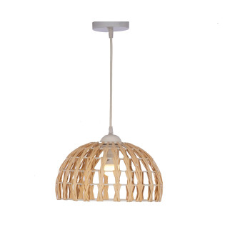 Kandil Boho Wooden Pendant 1 Bulb 30 x 25 cm