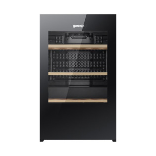 ثلاجة ميني بار جورينيا فري ستاندينج 93 لتر زجاج استيل اسود