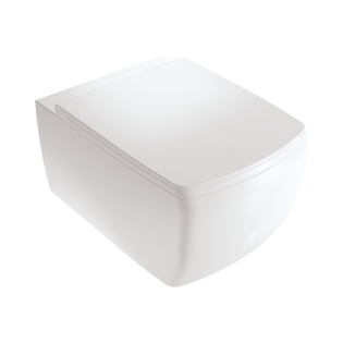 مرحاض معلق مع سيديلي ذاتي الغلق وايت فيل ايدجى أبيض