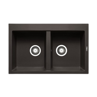 حوض مطبخ بيراميس ألازيا 50×79 سم أسود