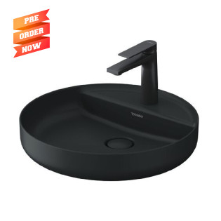 حوض كونترتوب ديورافيت فيتريوم بفتحة خلاط 46 سم رمادي غامق 