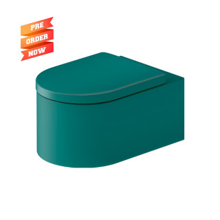 مرحاض معلق بالدش بدون محبس ديورافيت ميليو اخضر