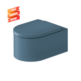 Duravit Millio Wall-Mounted Toilet with Douche without Valve Parlour Blue Matt