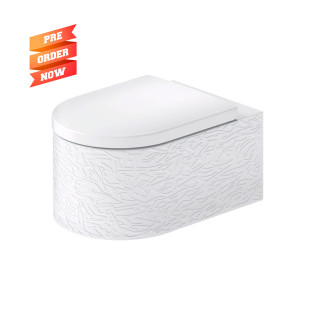 مرحاض معلق بالدش بدون محبس ديورافيت ميليو ابيض