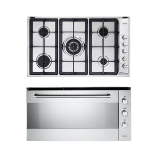  مسطح وفرن غاز 90 سم استانلس من البا