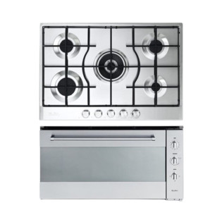  مسطح 5 شعلة 75 سم وفرن غاز 90 سم استانلس من البا