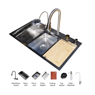 Purity Kitchen Sink 85×48 cm Black