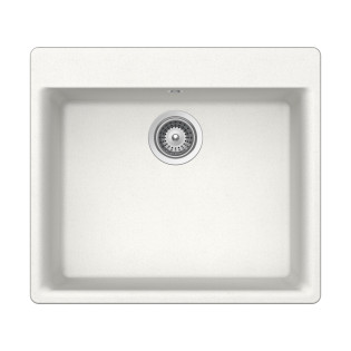 حوض مطبخ كوارتز شوك جيمو 60 × 53 سم أبيض