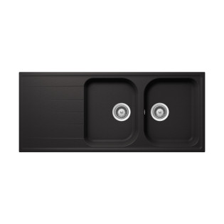 Shock Viola Quartz Kitchen Sink 116 X 50 cm Nero