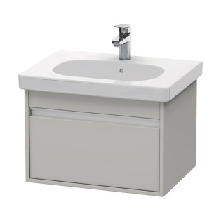 Duravit Ketho Furniture Unit 60 X 45.5 cm Basalte Matt with D-Code Washbasin White