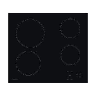 Ariston Built-in Electric hob 4 burners 58 cm Black