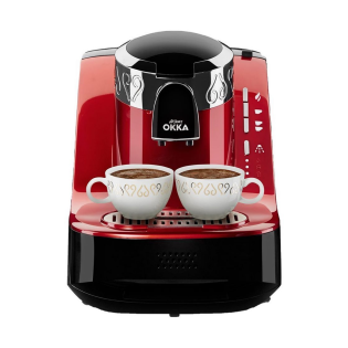 ماكينة قهوة تركى أرزوم أوكا 710 وات أسود × أحمر