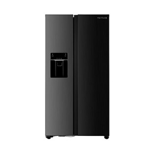 White Whale No Frost 2 Doors Side by Side Refrigerator Inverter 520 Liters Black 