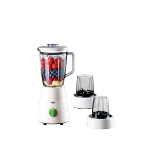 خلاط براون 3 في 1 500 وات ابيض