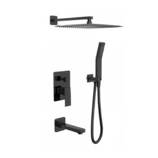 Gawad Easy Box Square Shower Set Black