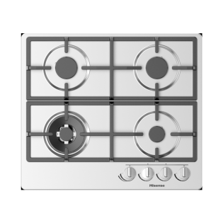 Hisense Built-in Gas hob 4 burners 60 cm stainless