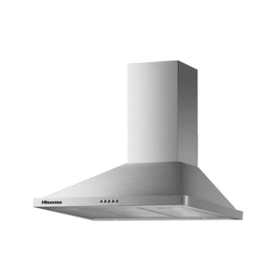  هايسينس شفاط هرمي بالمدخنه 90 سم ستانلس ستيل