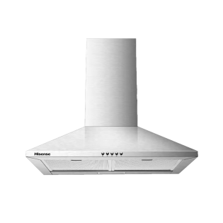  هايسينس شفاط هرمي بالمدخنه 60 سم ستانلس ستيل