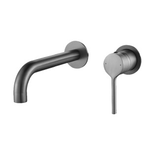 Gawad Rolls Wall Mounted Basin Mixer Grey
