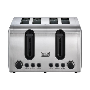 Black & Decker Stainless Steel 4 Slice Toaster 2100W
