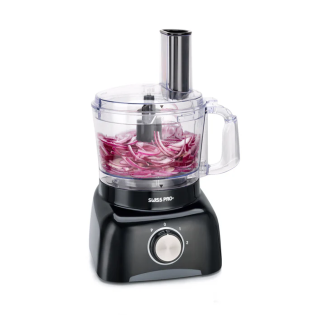 Swiss Pro Food Processor 1.2 L -600 W -13 Pieces Black