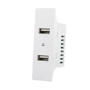  ثنائي ساس نوفو 22 مم ابيض USB شاحن