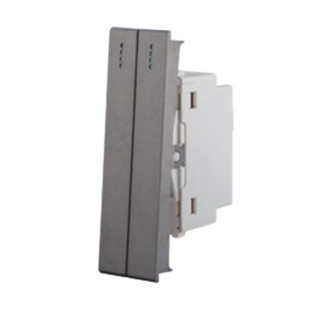 مفتاح كهربائى أحادى زوجي ساس  نوفو 16 أمبير 22 مم رمادى