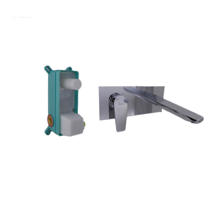 Lutz Basin Mixer with concealed body Chrome