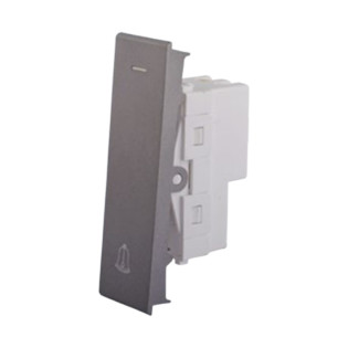 زر جرس بلمبة ساس نوفو 16 أمبير 22 مم رمادي