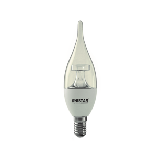 Unistar Candle Bulb Crystal 6 W White