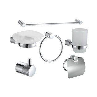  طقم اكسسوارات حمام 6 قطع استاندرد كروم