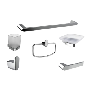  طقم اكسسوارات حمام 6 قطع استاندرد كروم