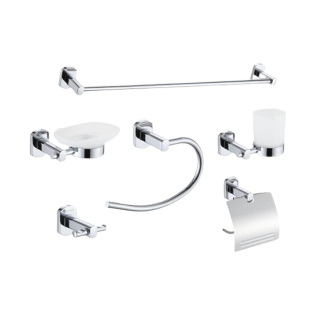 Standard Bathroom Accessories Set 6 Pieces Chrome