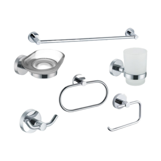  طقم اكسسوارات حمام 6 قطع استاندرد كروم
