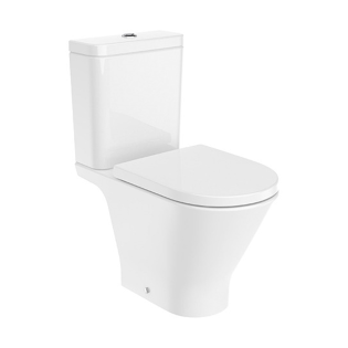 مرحاض ملاصق للحائط بالدش روكا ذا جاب راوند أبيض