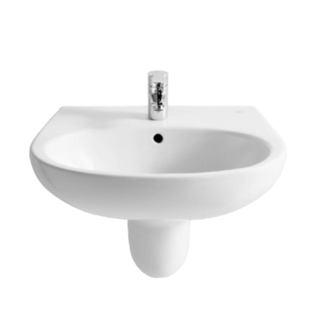 حوض بالعامود المعلق 60×50 سم روكا سيزا أبيض