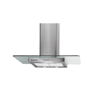 Turboline Built-In T-Shape Glass Hood 90 Cm Stainless Steel
