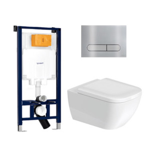 مرحاض معلق هابى دى 2 مع خزان دفن بشاسية كامل من ديورافيت