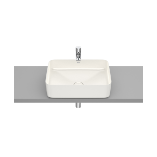 Roca Inspira Over Counter Top Square Bathroom Basin 50×37 cm Beige