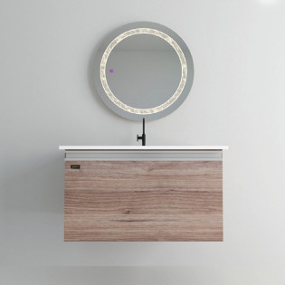 وحدة موبيليا بيرويا خشب الجوز مع حوض 80×46 سم 